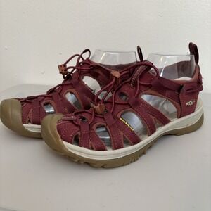Keen Whisper Womens Outdoor Hiking Sandals Shoes Red Waterproof 8.5 Gorpcore